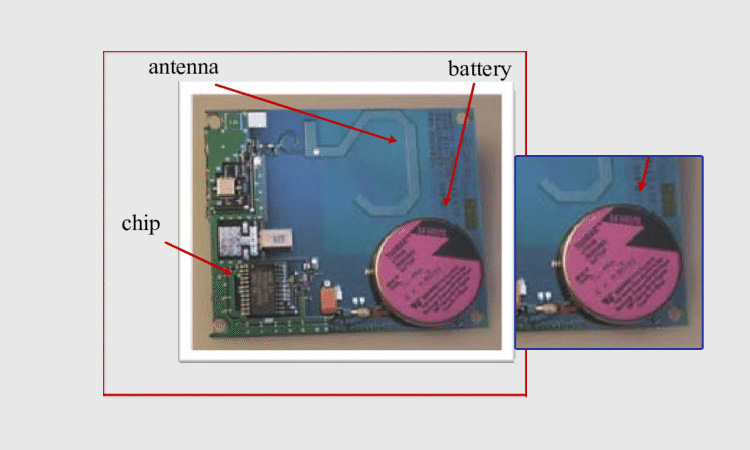 Tag RFID semi-passivi con una piccola batteria a bordo all'interno
