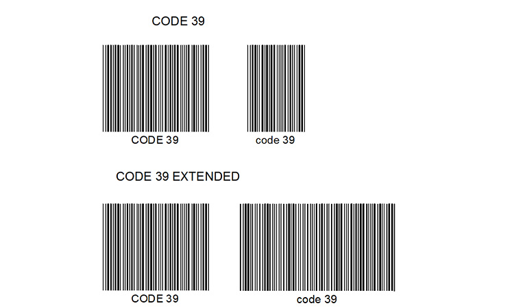 Штрих-коды склада с использованием кода 39