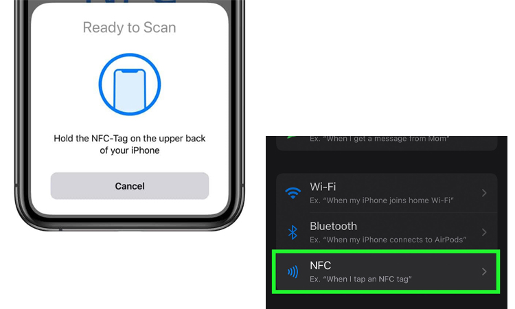 Отсканируйте логотип NFC гарнитуры Bluetooth с помощью телефона, чтобы подключиться