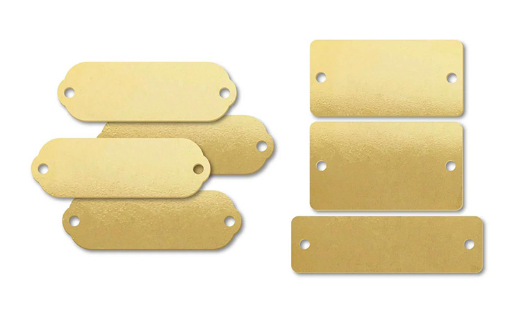 Classic brass labels