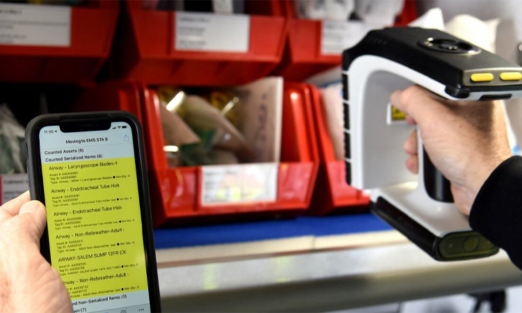 The app allows workers to get details of tags on items scanned by RFID readers