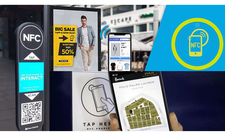 Programmed NFC tag stickers help companies advertise their business