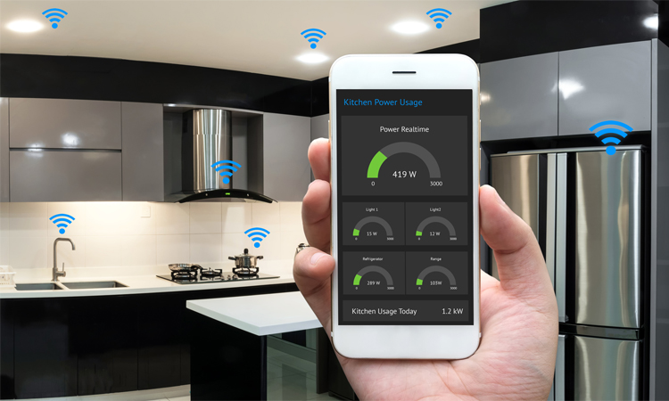 You can check the status of the cookware in the smart kitchen through the app