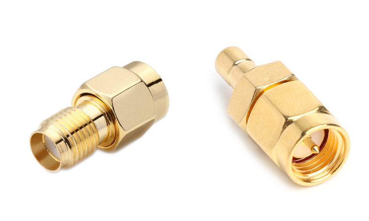 Golden SMA and SMA coaxial connectors