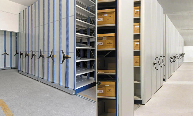 Mobile shelving can make it easier for people to access warehouse storage
