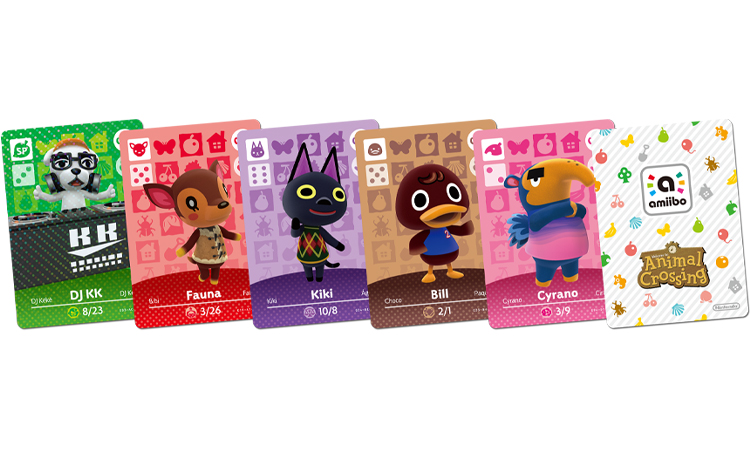 Various styles of Amiibo cards