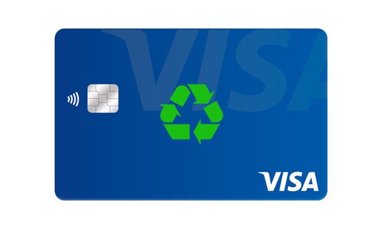 유명한 VISA에서 사용하는 신용카드 소재는 생분해성 제품의 PETG입니다.