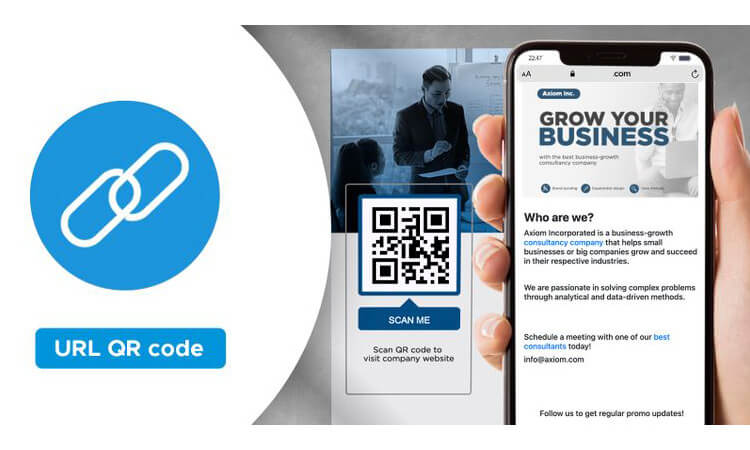 Consumers can easily access the site via a qr code labe with the company's url