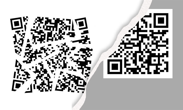 You can't recognize these damaged qr code labels