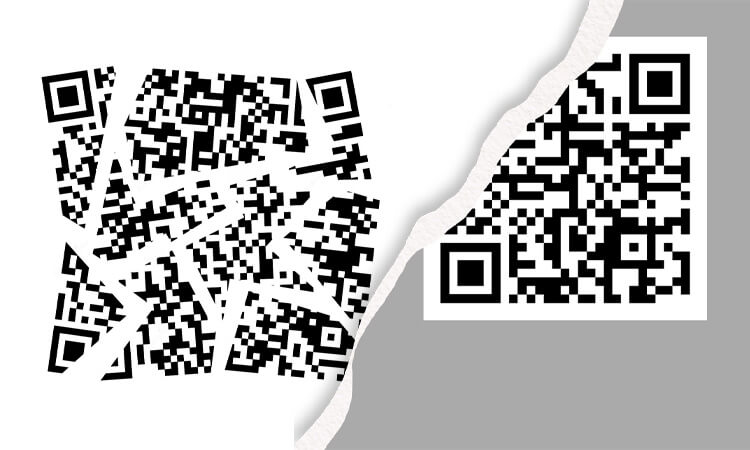 これらの破損した qr コード ラベルを認識できません