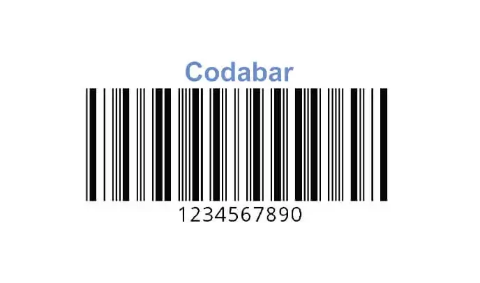 simbologia del codice a barre codabar