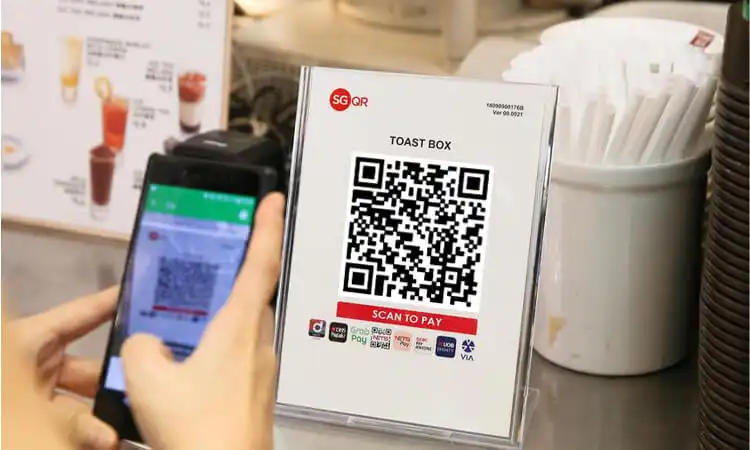 Paying with SGQR codes is a simple process