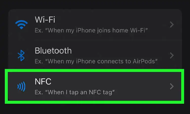 Erläuterung der Website-NFC-Tag-Meldungen