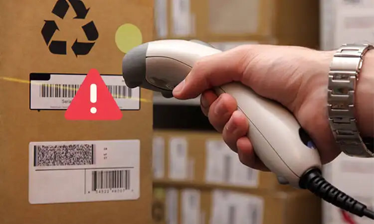 this person scanned the barcode on a product and found it unreadable