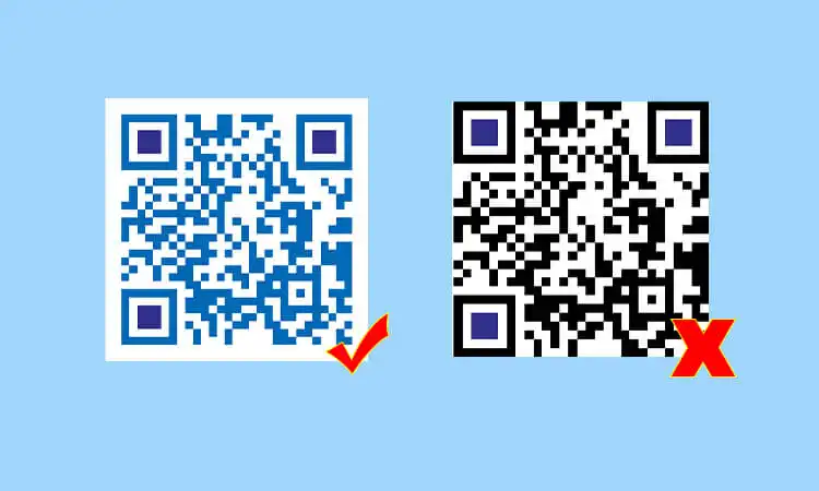 道路標識の QR コードを作成する場合、前景色は背景色よりも低くする必要があります。