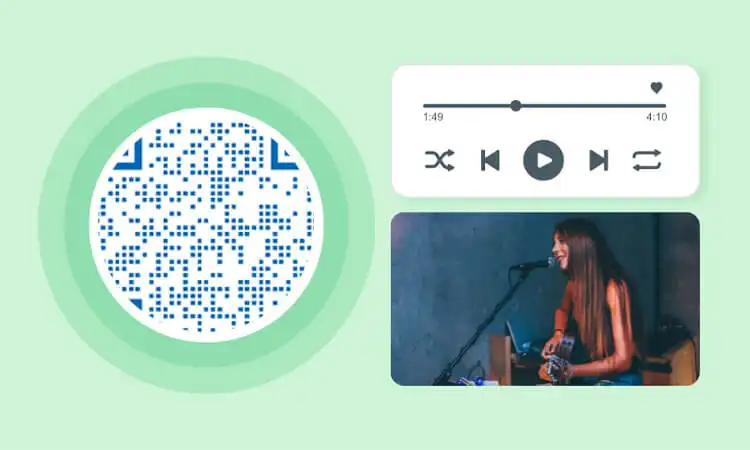 You can use the audio QR code to share your favorite music with friends