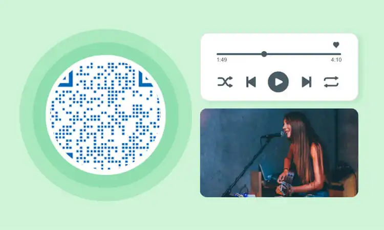 オーディオ QR コードを使用して、お気に入りの音楽を友達と共有できます