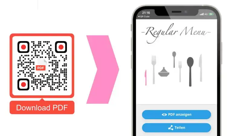 메뉴 PDF 파일을 QR 코드로 변환하면 고객이 메뉴를 더 잘 볼 수 있습니다.